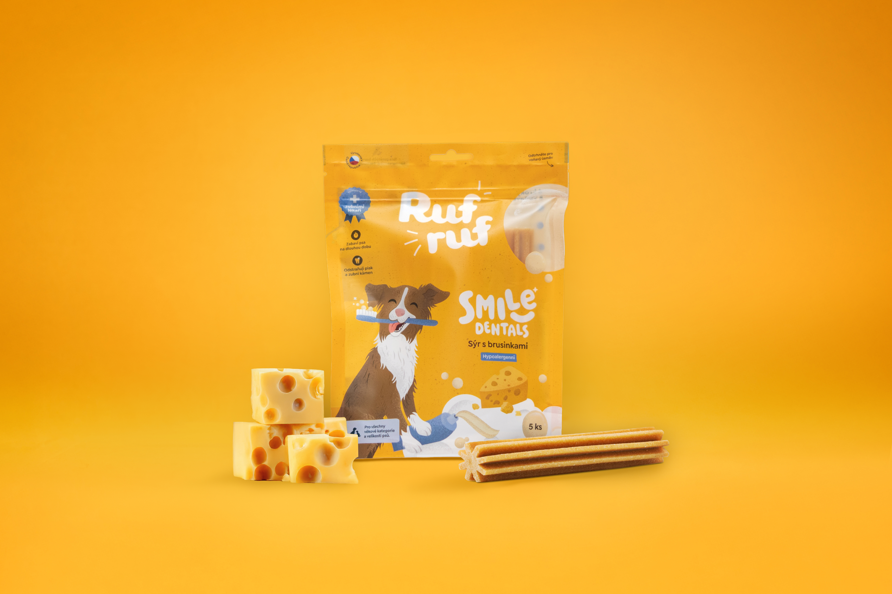 Rufruf Smile Dentals Sýr s brusinkami 1 balení