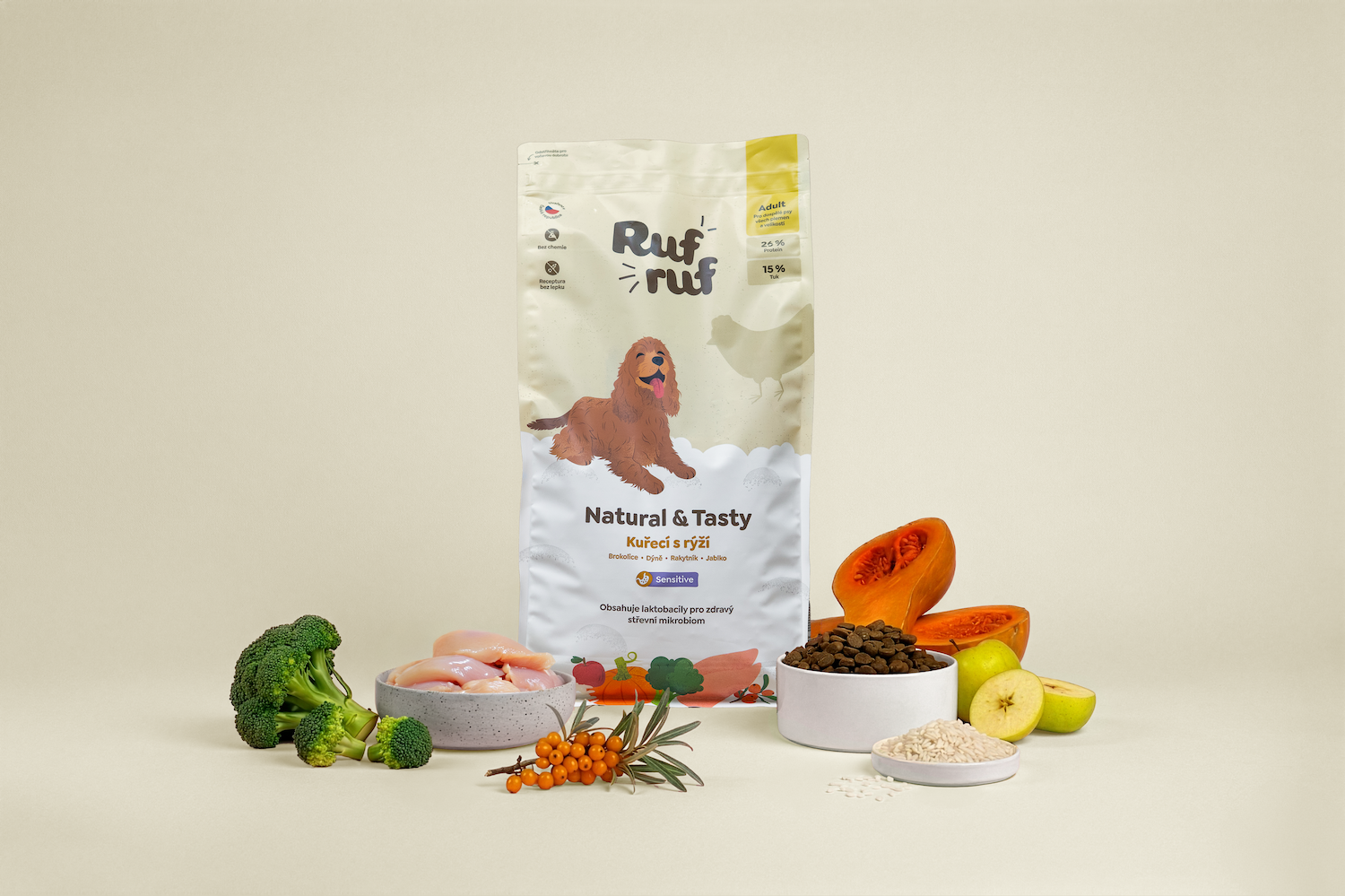 Rufruf Kuřecí s rýží a probiotiky 2 kg