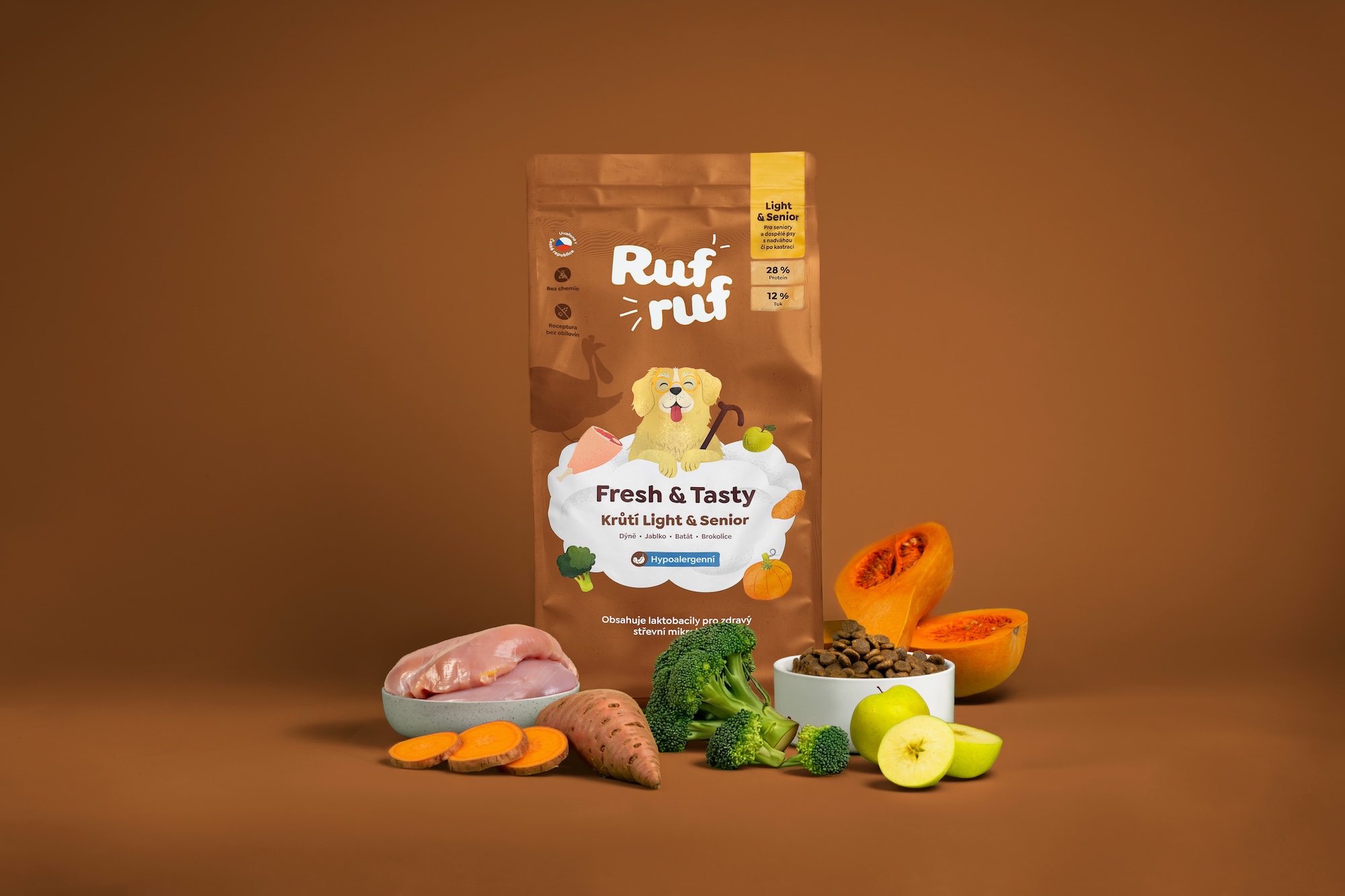 E-shop Rufruf Morčacie se zeleninou a probiotikami Light & Senior Vzorka (100g)