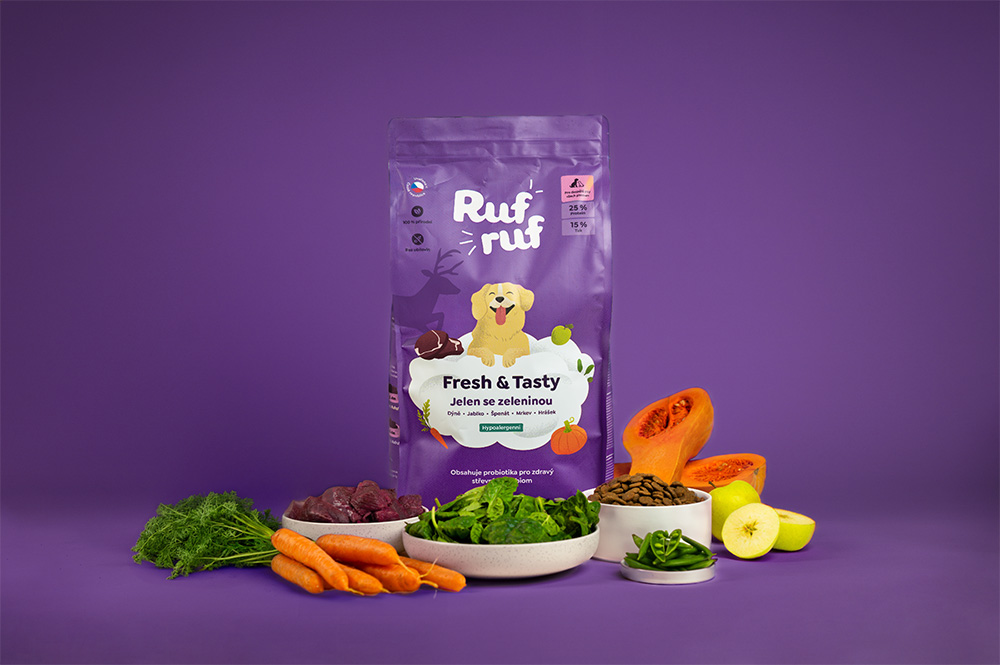 Rufruf Jelení se zeleninou a probiotiky Vzorek (100g)