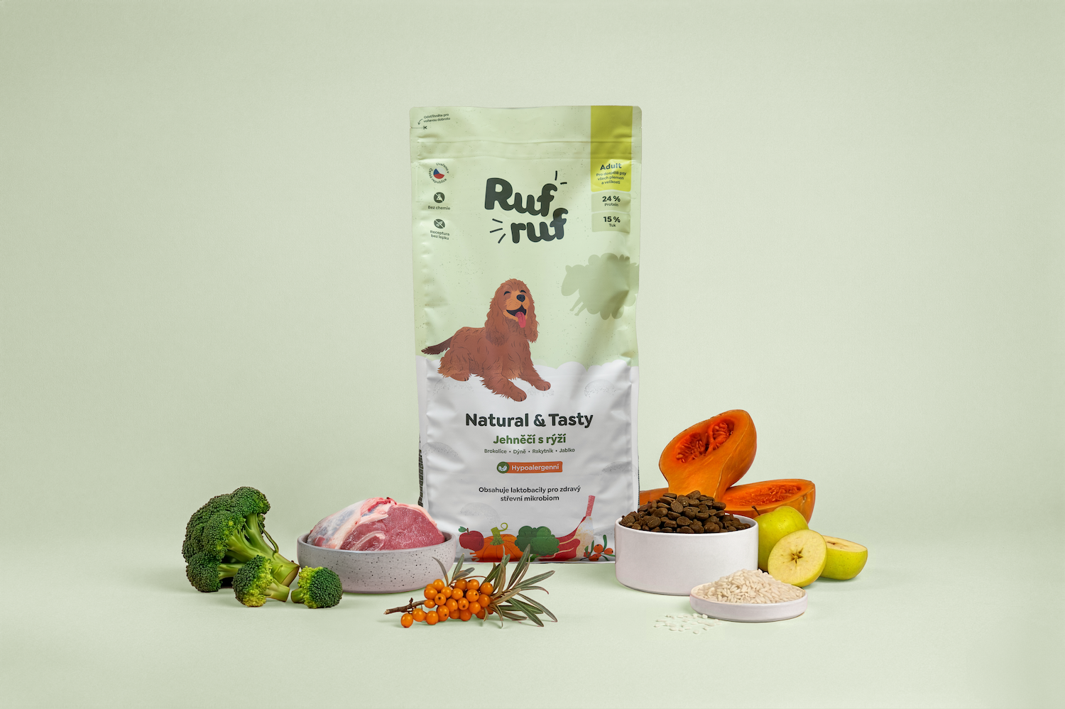 Rufruf Jehněčí s rýží a probiotiky 12 kg