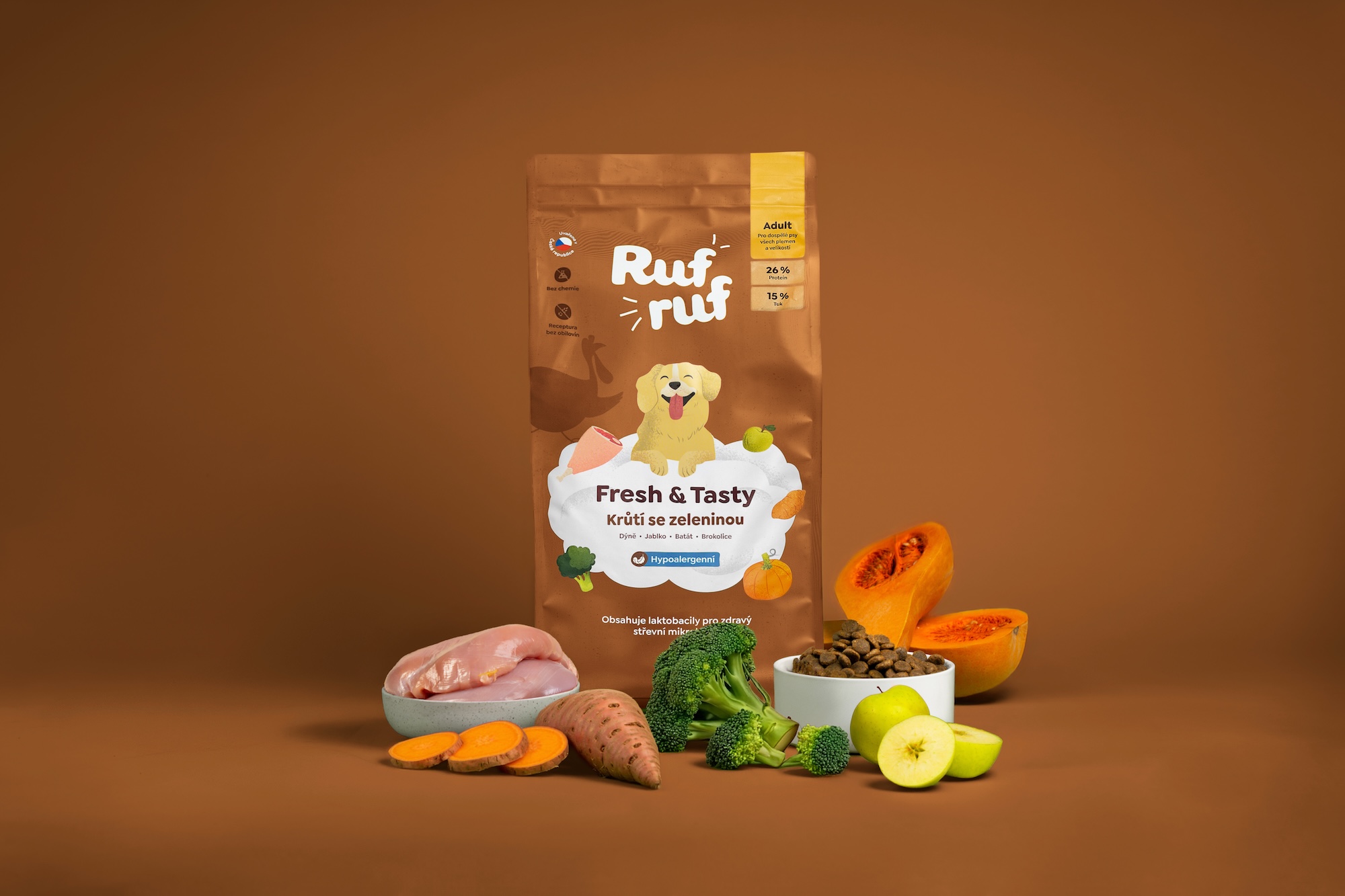 E-shop Rufruf Morčacie se zeleninou a probiotikami 12 kg